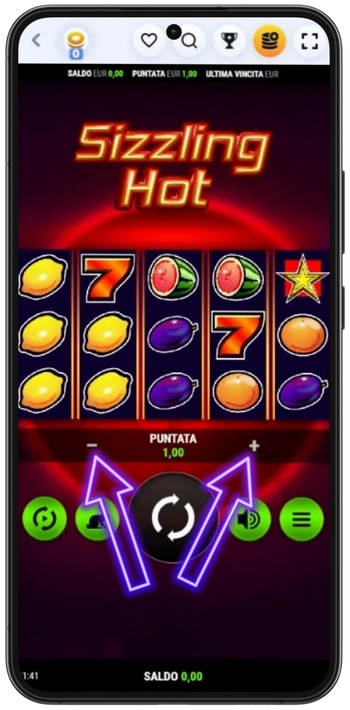Sizzling hot Imposta la puntata