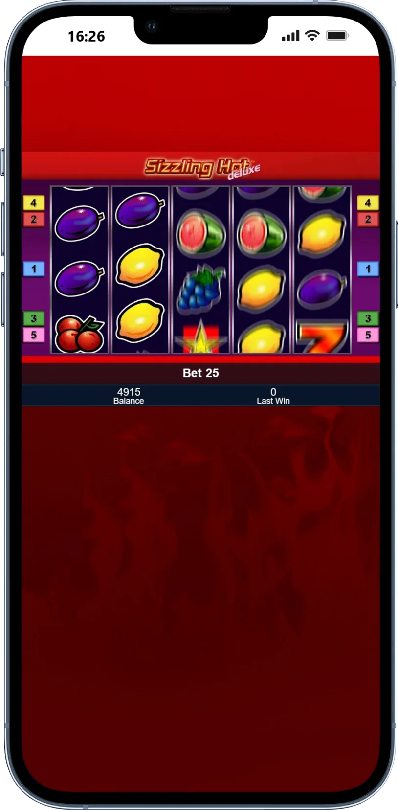 Sizzling Hot Deluxe schermata mobile 2